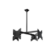 Crimson CQUAD55V Ceiling Mounted Quad Display System for 32' to 65' Monitors, Includes VESA Mounting Interface, Black