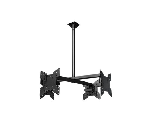 Crimson CQUAD55V Ceiling Mounted Quad Display System for 32' to 65' Monitors, Includes VESA Mounting Interface, Black