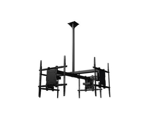 Crimson CQUAD65 Ceiling Mounted Quad Display System for 37' to 55' Monitors, Includes Universal Mounting Interface, Black