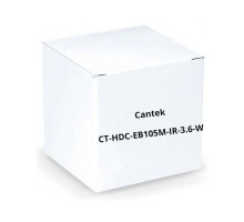 Cantek CT-HDC-EB105M-IR-3.6-W 5 Megapixel HD-TVI/AHD/CVI Analog IR Dome Camera, 3.6mm Lens, White