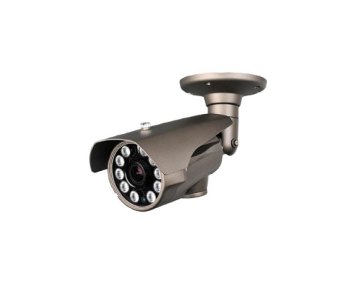 Cantek CT-W-CVI-IR10-1M-2812-B 720P HD-CVI IR Bullet Camera, 2.8-12mm, Dark Gray