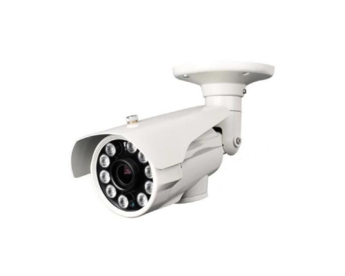 Cantek CT-W-CVI-IR10-1M-2812-W 720P HD-CVI IR Bullet Camera, 2.8-12mm, White