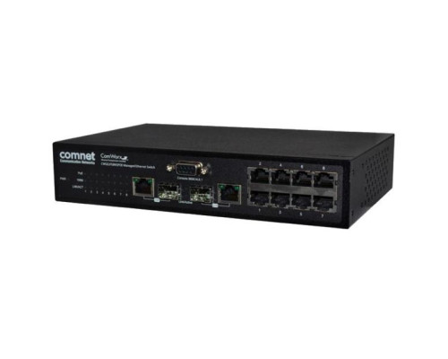 Comnet CWGE2FE8MSPOE 10-Port Managed Ethernet Switch (PoE)