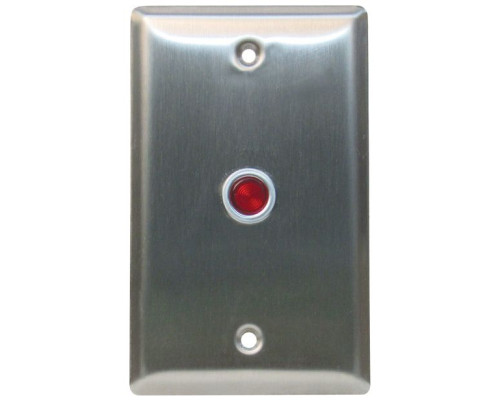 Camden Door Controls CX-LED1R Single Gang, LED, Blank, 12/28 VDC, Red LED, Mounted In Faceplate