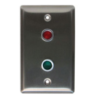 Camden Door Controls CX-LED2-56RG Single gang, 2 LEDs, blank, 12/28 VDC, LED, Mounted in Faceplate, Door Locked / Door Unlocked