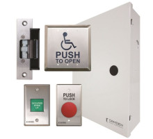 Camden Door Controls CX-WC11AFM-PSF Basic Restroom Kit Flush Mount Pushbutton and Annunciator System, French