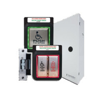 Camden Door Controls CX-WC13AXFM-PSF Illuminated Restroom Kit, Flush Mount, Power Sup Cab and Strike, French