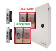 Camden Door Controls CX-WC14AXSM-PSFE Surface Mount Two Door Restroom System, , BiLingual