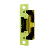 Adams Rite 7400M605 UltraLine Electric Strike for Flat Jambs Monitored in Bright Brass