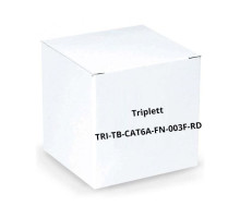 Triplett TRI-TB-CAT6A-FN-003F-RD Professional Grade, High Performance, Certified 10Gbps CAT6A S/STP 26AWG Ethernet Patch Cables, 3', Red, 25 Per Pack