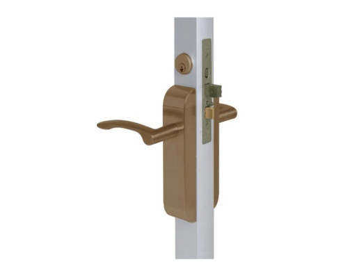 Adams Rite 2190-422-103-10B Dual Force Lock with Radius Strike, Exterior Trim Set and 1-1/2