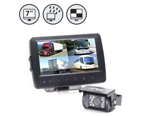 RVS System RVS-7709900Q Backup Camera - Waterproof Quad View Monitor