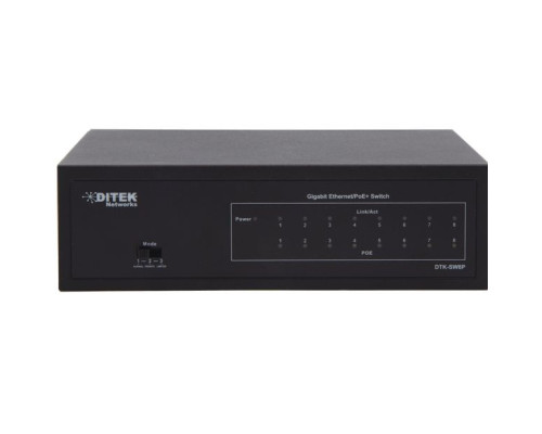 Ditek DTK-SW8P 8 Port Desktop Gigabit Ethernet Poe+ Switch 60W