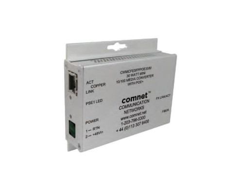 Comnet CWMCFESFPPoE60/m Commercial Grade 100Mbps Media Converter