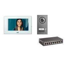 Urmet 1060-634 One-Family Video Kit with Mikra2 Entry Panel and 1741 Basic Video Door Phone, Ipercom System