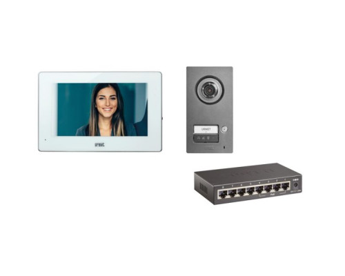 Urmet 1060-634 One-Family Video Kit with Mikra2 Entry Panel and 1741 Basic Video Door Phone, Ipercom System