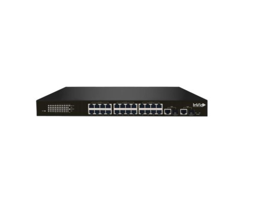 InVid VIS-LRPOE24-2 24-Port PoE Switch with 2x Gigabit Combo Port