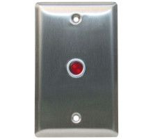 Camden Door Controls CX-LED1R Single Gang, LED, Blank, 12/28 VDC, Red LED, Mounted In Faceplate