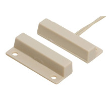 Nascom N122WGT-STFB Stick on Open Loop Switch / Magnet Set, Breakoff Mounting Flange, Center Wire Leads, Tan