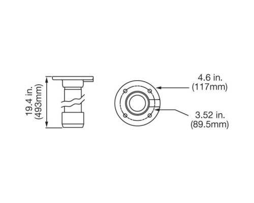 Interlogix TVD-M-PNDT Indoor Pendant Mount for TruVision Domes