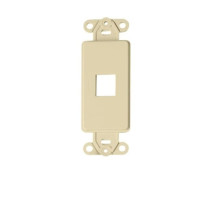 West Penn DA-1-IV 1 Port Decora Style Keystone Adapters, Ivory, 10 Pack