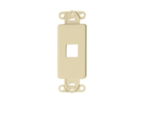 West Penn DA-1-IV 1 Port Decora Style Keystone Adapters, Ivory, 10 Pack