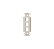 West Penn DA-3-IV 3 Port Decora Style Keystone Adapters, Ivory, 10 Pack