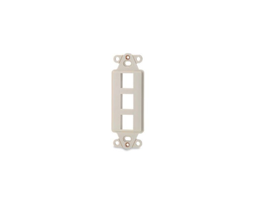 West Penn DA-3-IV 3 Port Decora Style Keystone Adapters, Ivory, 10 Pack