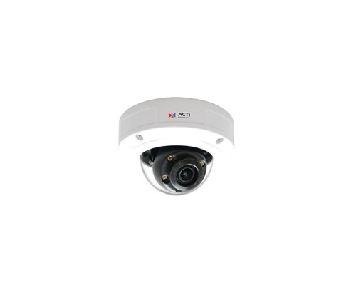 ACTi A88-S 3 Megapixel Outdoor IR Network Mini Dome Camera, Installation Cable at Side, 2.8-8mm Lens