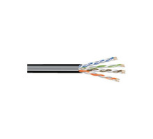 West Penn 4246OSPBK1000 8 Conductor, 23 AWG Solid Outdoor Rated CAT 6 Cable, 1000', Black