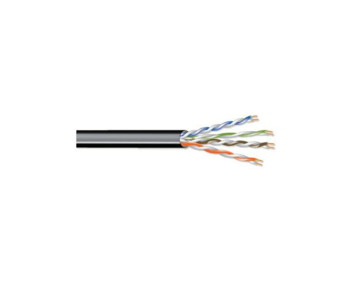 West Penn 4246OSPBK1000 8 Conductor, 23 AWG Solid Outdoor Rated CAT 6 Cable, 1000', Black