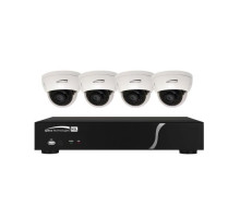 Speco ZIPL4D1 4 Channel NVR with 4 Channel Built-In PoE, 1TB 4 Full HD 1080p Outdoor IR Dome Cameras