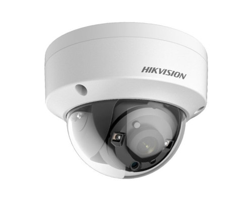 Hikvision DS-2CE57H8T-VPITF-3-6mm 2560 X 1944 HD-TVI/AHD/CVI Analog IR Outdoor Dome Camera, 3.6mm Lens