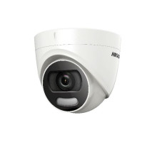 Hikvision DS-2CE72DFT-F28-2-8mm 1920 X 1080 TVI/AHD/CVI/Analog ColorVu Outdoor Dome Camera, 2.8mm Lens