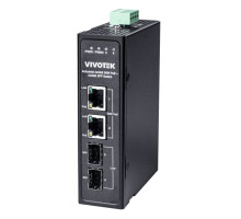 Vivotek AW-IHB-0400 4-Port RJ45/SFP Gigabit PoE+ Unmanaged Industrial Network Switch