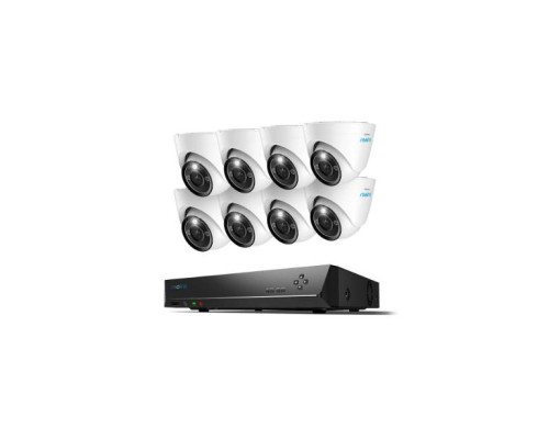 Reolink RLK16-1200D8-A 8 Dome Camera 12MP PoE Surveillance Kit, 4TB