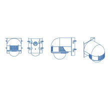 Interlogix DR-ICM Inside Corner Mount for UltraView Rugged Dome