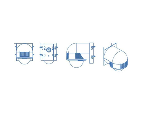 Interlogix DR-ICM Inside Corner Mount for UltraView Rugged Dome