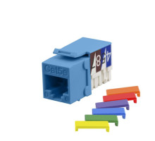 GoSimply Connect S45-3590BL Cat5e Unshielded 90 Degree Keystone Jack Blue