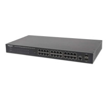 Intellinet 560559 24-Port Gigabit Ethernet PoE+ Web-Managed Switch with 2 SFP Ports