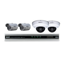 Ganz NR4HL-V-KIT1 Kits Include 4 Channel Embedded NVR with 1TB HDD, 2 Bullet Camera & 2 Dome Camera