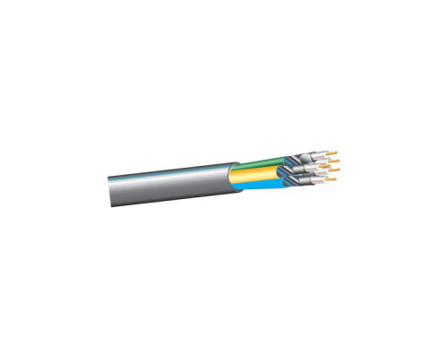 West Penn 255CRGBBK0500 Miniature RGB Cable- plenum Black 500 Ft