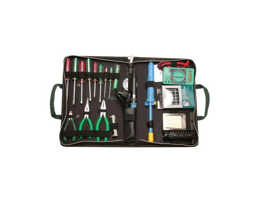 Eclipse Tools 500-032 (1PK-616A) Professional Electronics Tool Kit with Pliers, Cutters, Soldering Iron, Desoldering Pump, Screwdrivers, Multimeter, Hex Keys