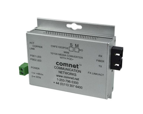 Comnet CNFE1005POEM/M Hardened 100Mbps Ethernet 2 Port Media Converter