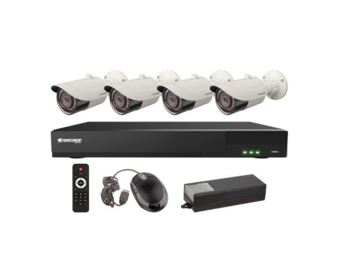 Vitek VT-TH5KT812TB-2 8 Channel 4-IN-1 (TVI/AHD/CVI/CVBS) DVR, 12TB with 4 x 5 Megapixel Bullet Cameras, 2.8mm Lens