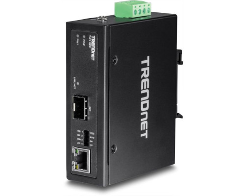 TRENDnet TI-F11SFP Hardened Industrial Base-T to SFP Media Converter