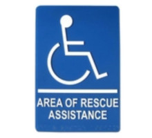 Alpha RSN7080 Area of Rescue Wall Sign - Blue