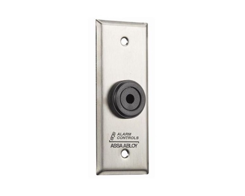 Alarm Controls TS-34N Piezo Buzzer Station Mounted on 1-3/4' Narrow 302 Stainless Steel Wall Plate