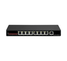 Cantek Plus CTN-P09-1S08X135A 8+1 Port Network Switch with 8 PoE/PoE+ Gigabit Ports