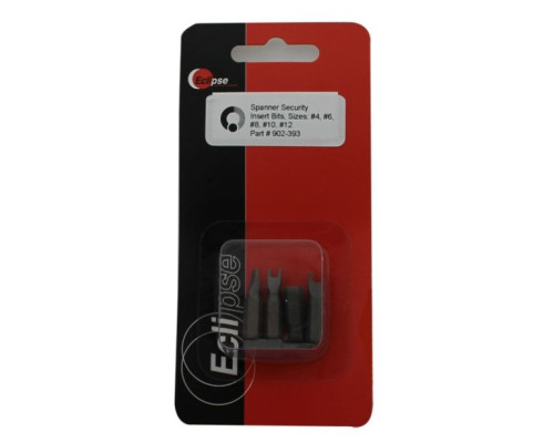 Eclipse Tools 902-393 5 Pc Spanner Security 1' Insert Bit Set-Sizes: #4, #6, #8, #10, #12